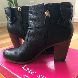 Kate spade black Lanise Bow Bootie
